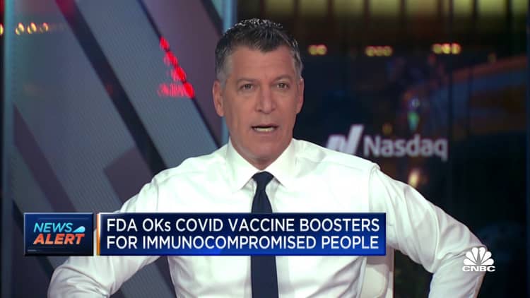 FDA permits Covid vaccine boosters for immunocompromised people