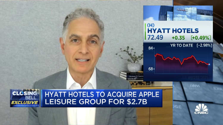 We're optimistic about the future of leisure travel, says Hyatt CEO