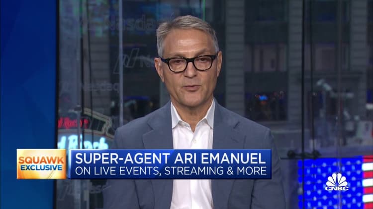 Super-agent Ari Emanuel breaks down earnings and outlook on live events