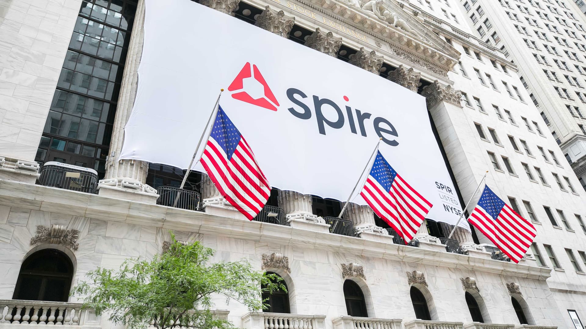 Spire Global at the New York Stock Exchange, August 17, 2021.