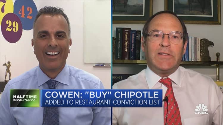 Cowen adds Chipotle to the restaurant conviction list