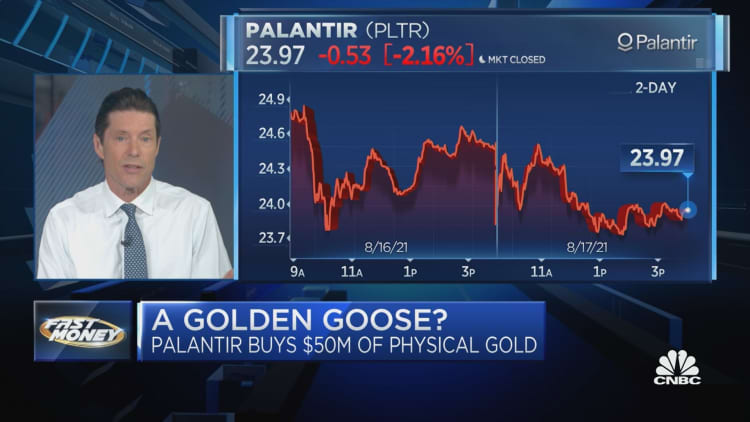 Going for gold: Palantir buys $50M worth of bullion