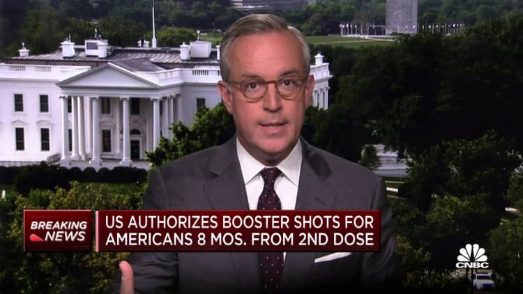 U.S. authorizes booster shots for Americans eight months from second dose