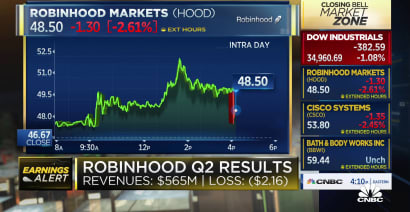 Robinhood stock dips after earnings