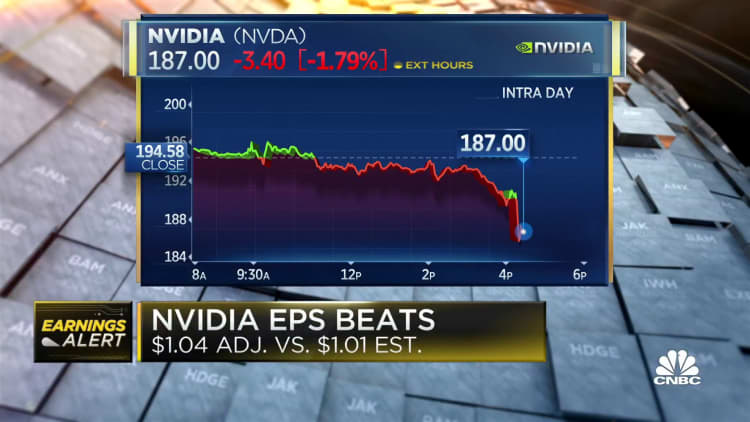 Nvidia beats on top and bottom but still dips
