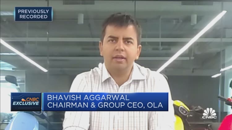 Consumers in India are ready to switch to electric vehicles, Ola CEO says