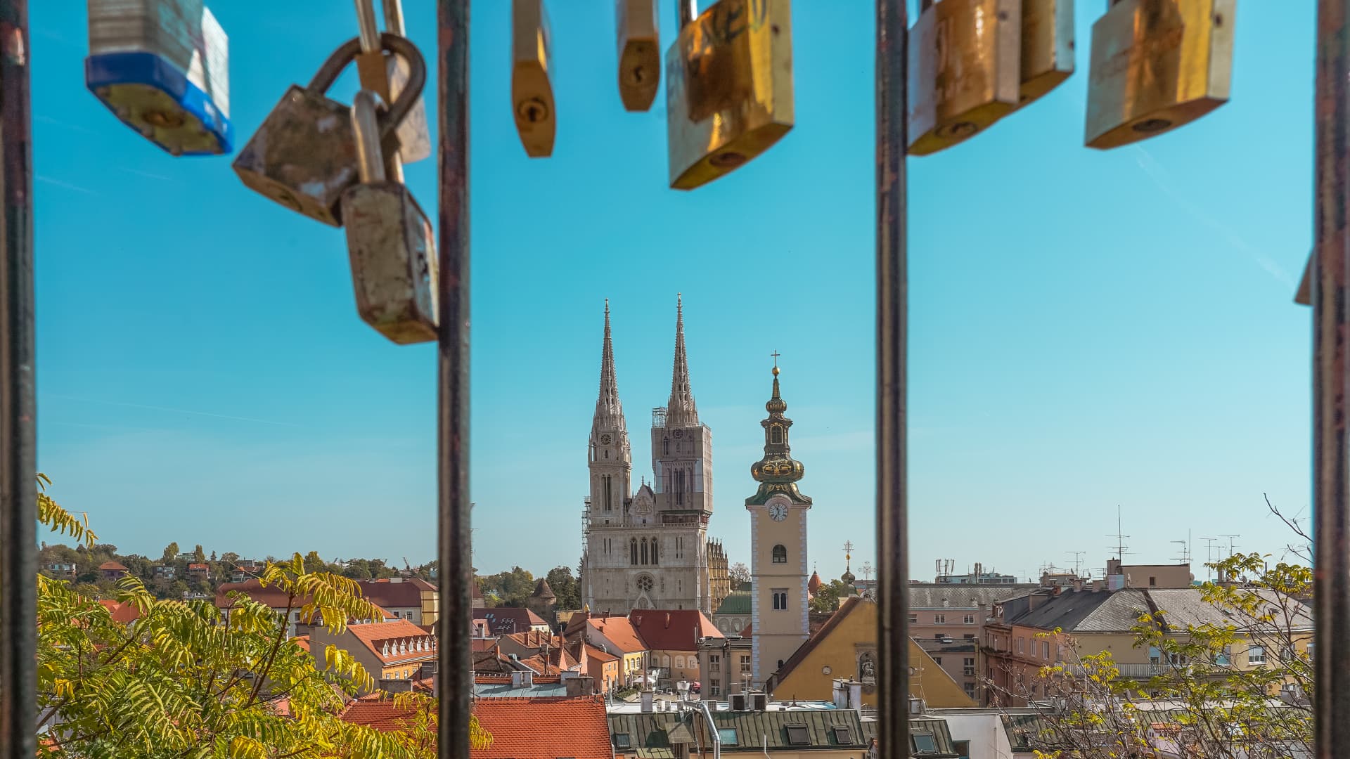 A view of the Zagreb Cathedral, a Roman Catholic cathedral-church and the second tallest building in Croatia.