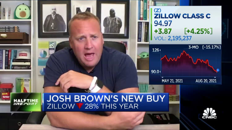 Watch CNBC's interview where Josh Brown explains why he bought Zillow