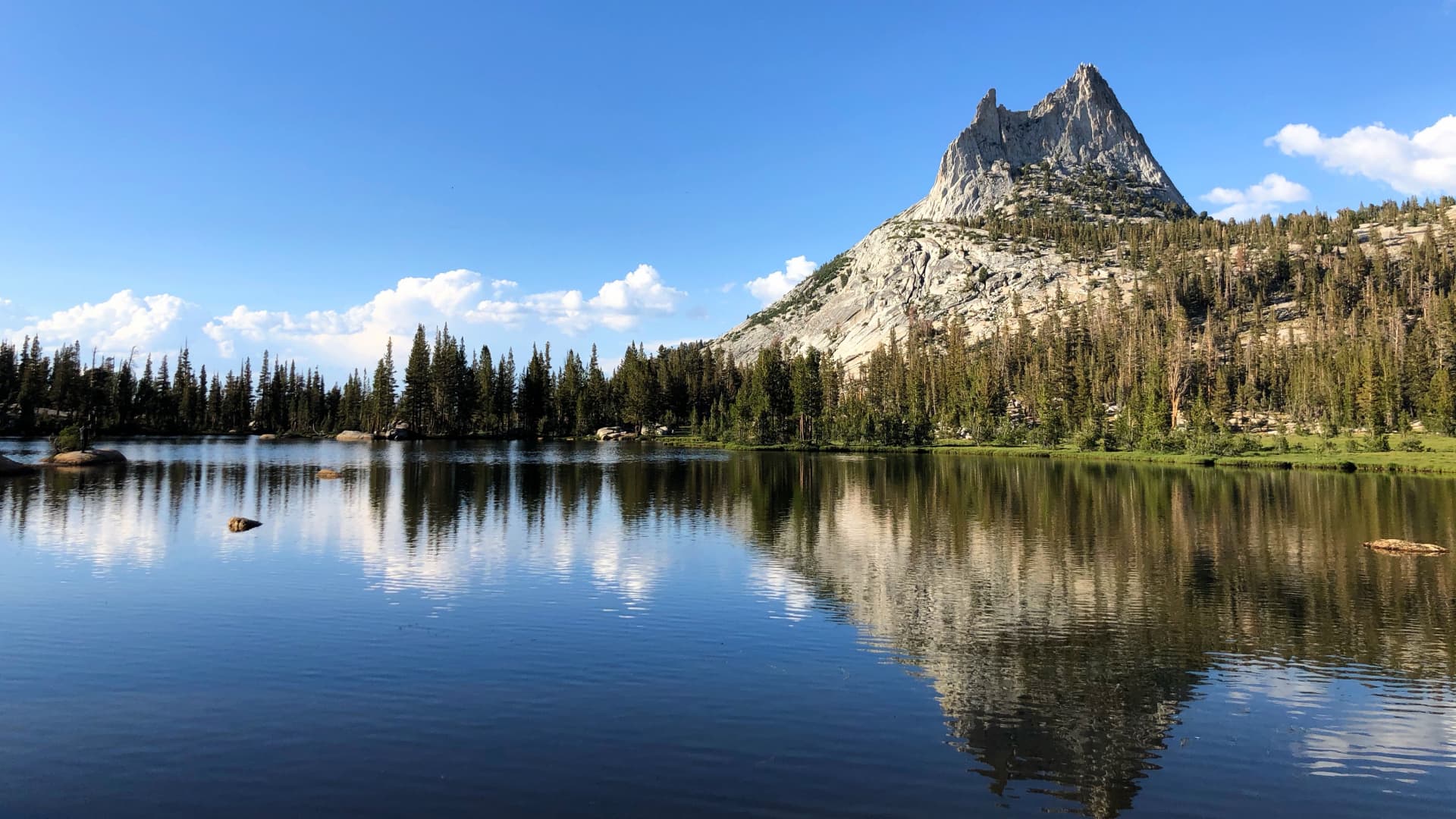 Upper Cathedral Lake in Yosemite National Park.