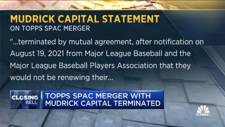 Topps SPAC merger terminated after it loses MLB deal