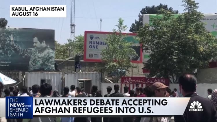 Lawmakers debate the issue of accepting Afghan refugees into the U.S.