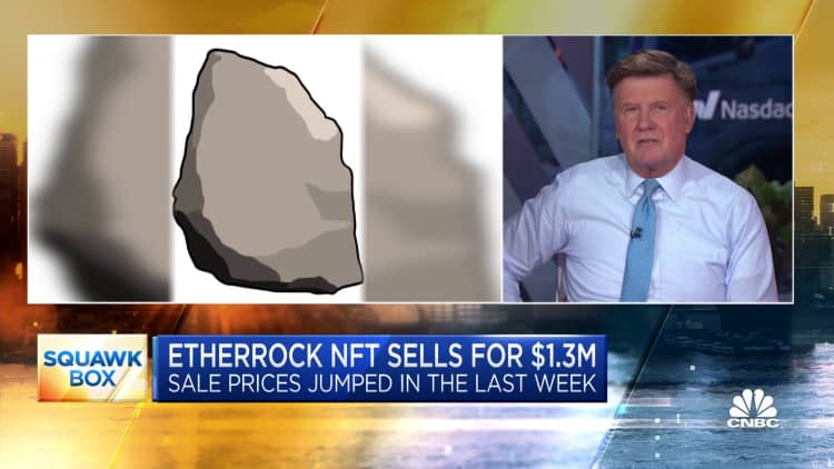 EtherRock NFT sells for $1.3 million, sale prices jump in week