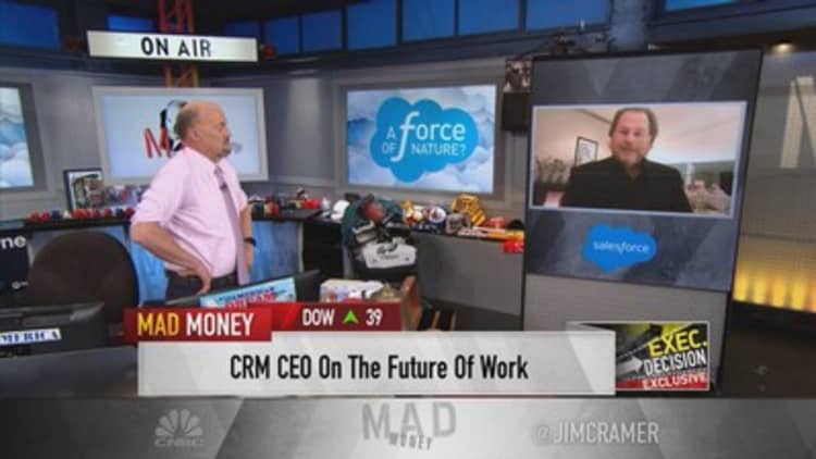 Salesforce CEO Marc Benioff discusses Covid delta variant and the impact of remote work
