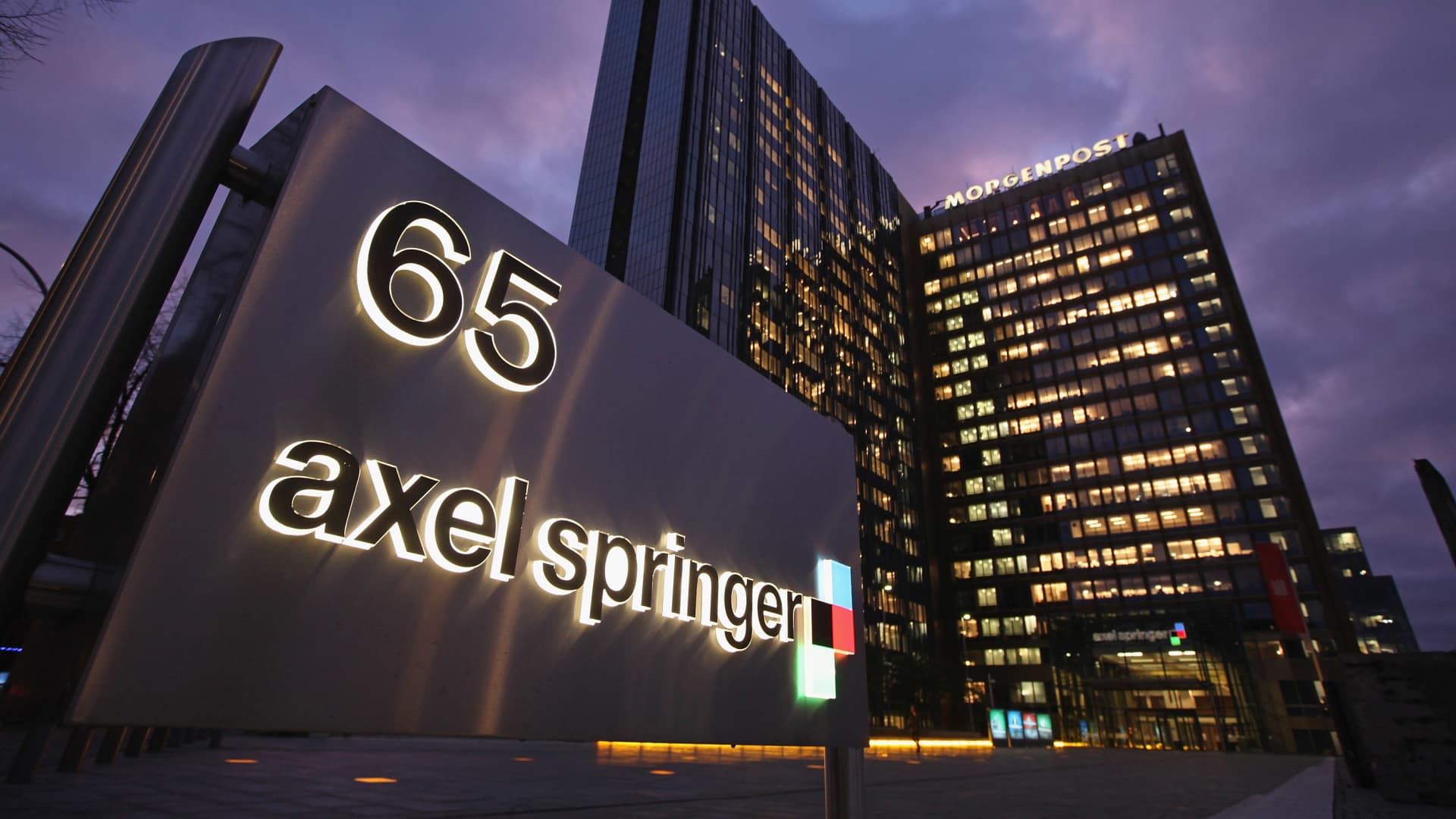 The corporate headquarters of Axel Springer publishing house in Berlin, Germany.