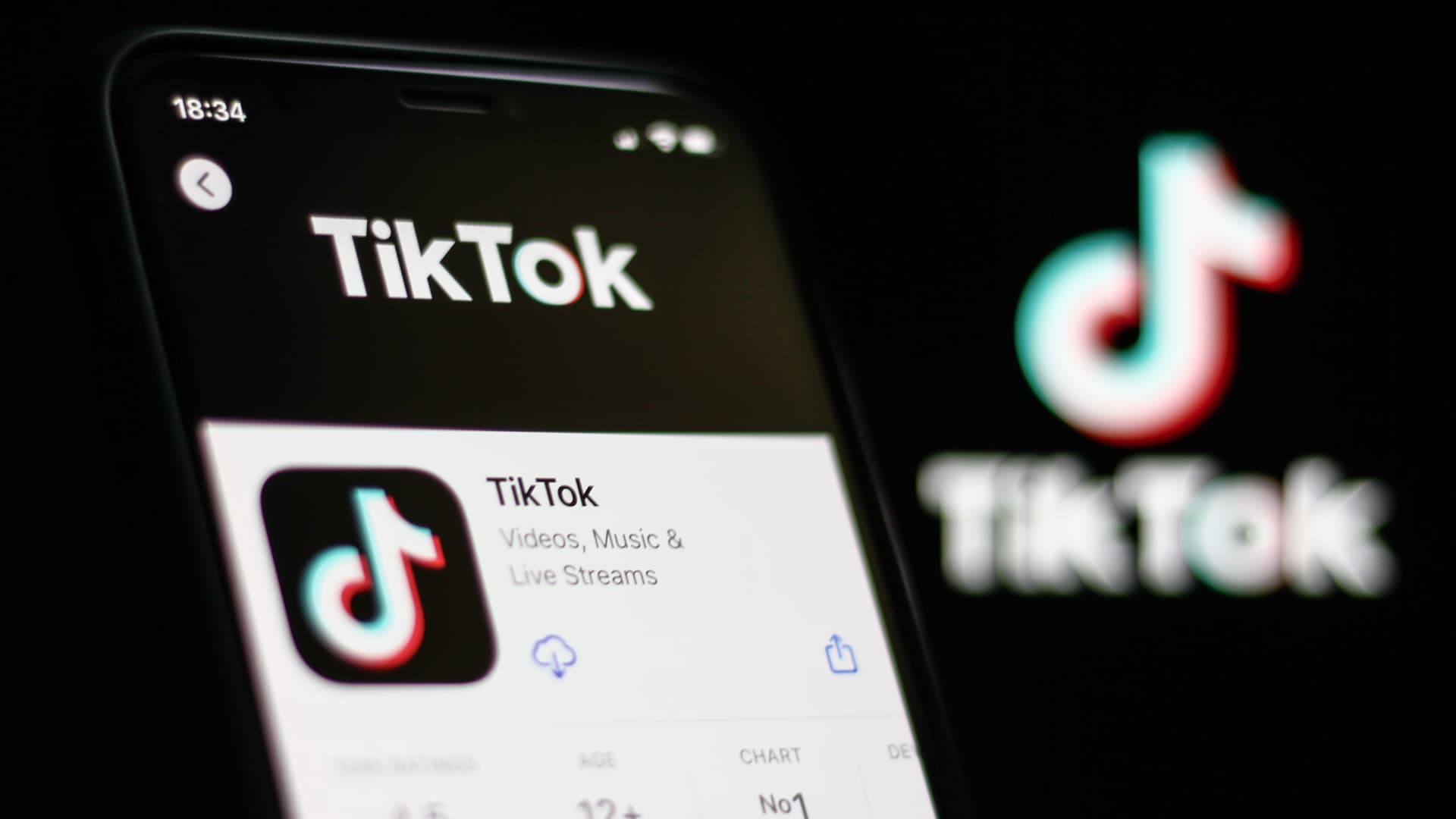 TikTok app logo on the App Store.