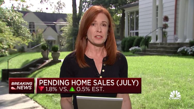 Pending home sales fall 1.8% in July