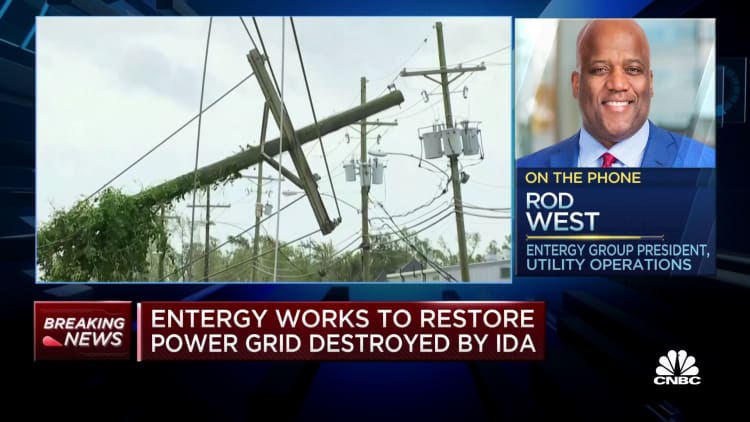 Entergy exec on working to restore power grid destroyed by Hurricane Ida