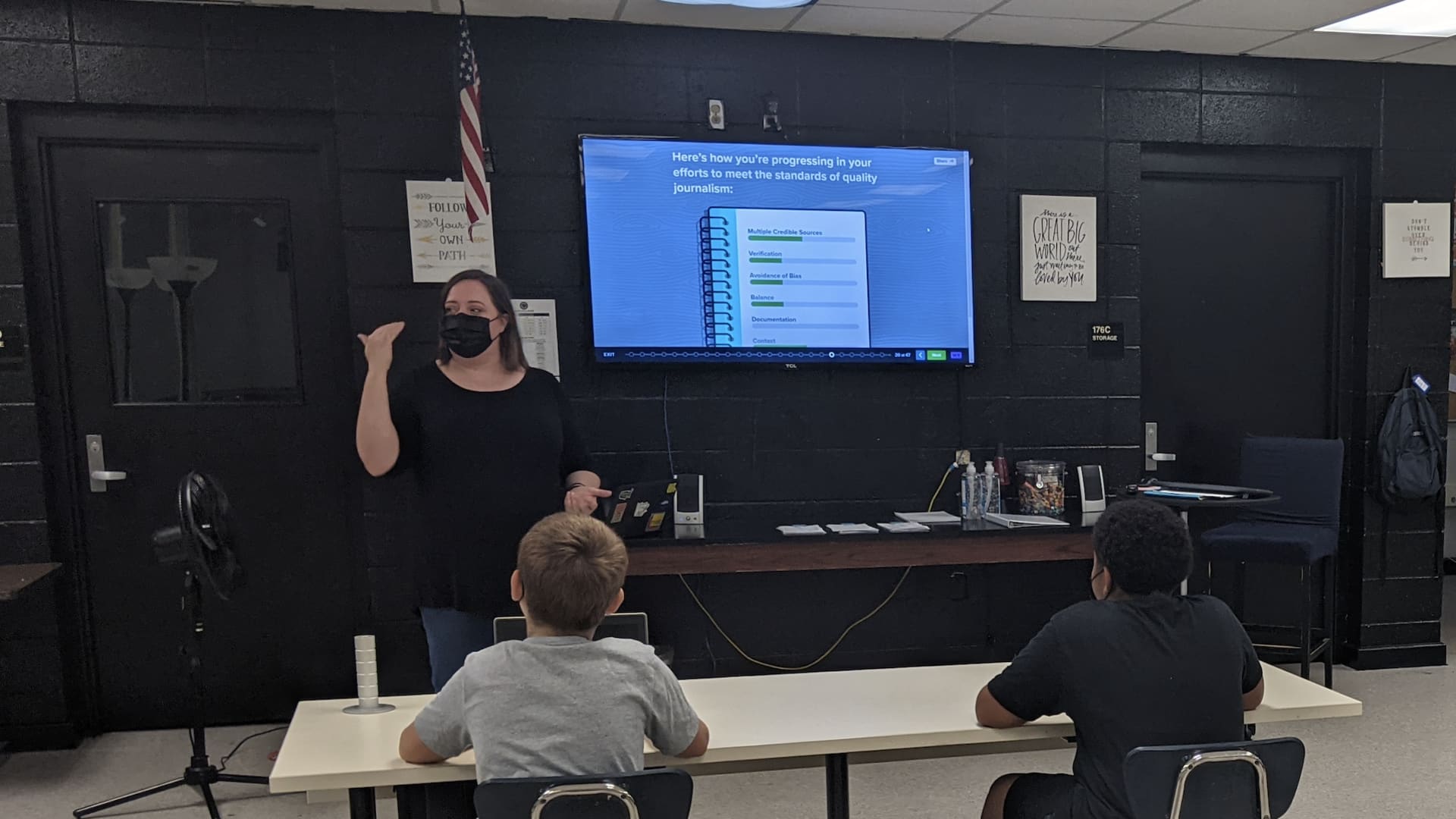 Seventh grade Alabama teacher Sarah Wildes relies on a tool called Checkology to teach her students how to spot real news and misinformation.