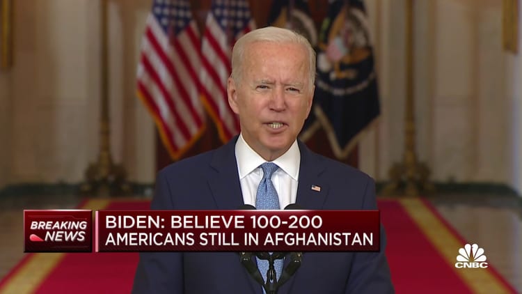 Biden: We thank countries who are welcoming Afghan refugees