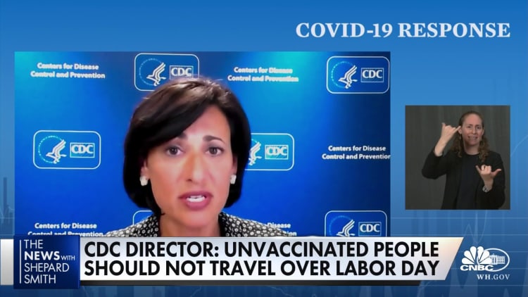 CDC says unvaccinated people should not travel over Labor Day