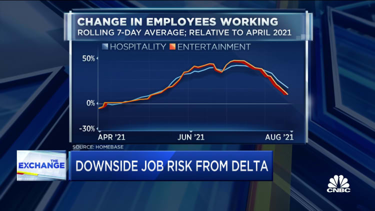 Delta poses a downside job risk