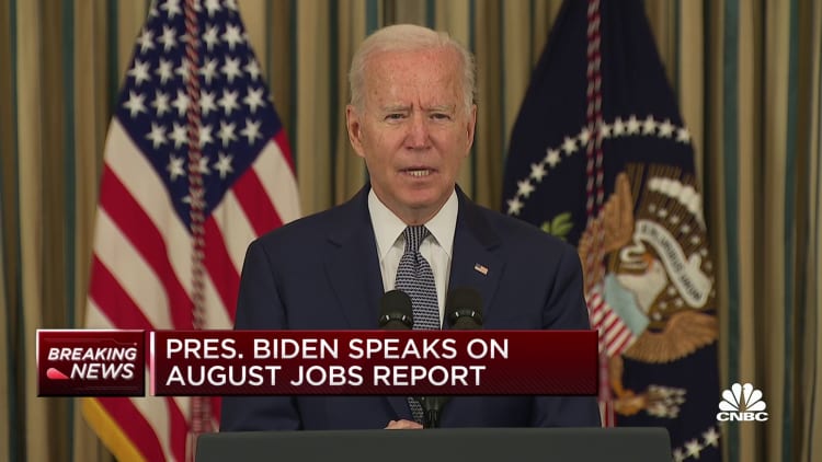 Biden on August jobs report: Economic recovery looks strong and durable