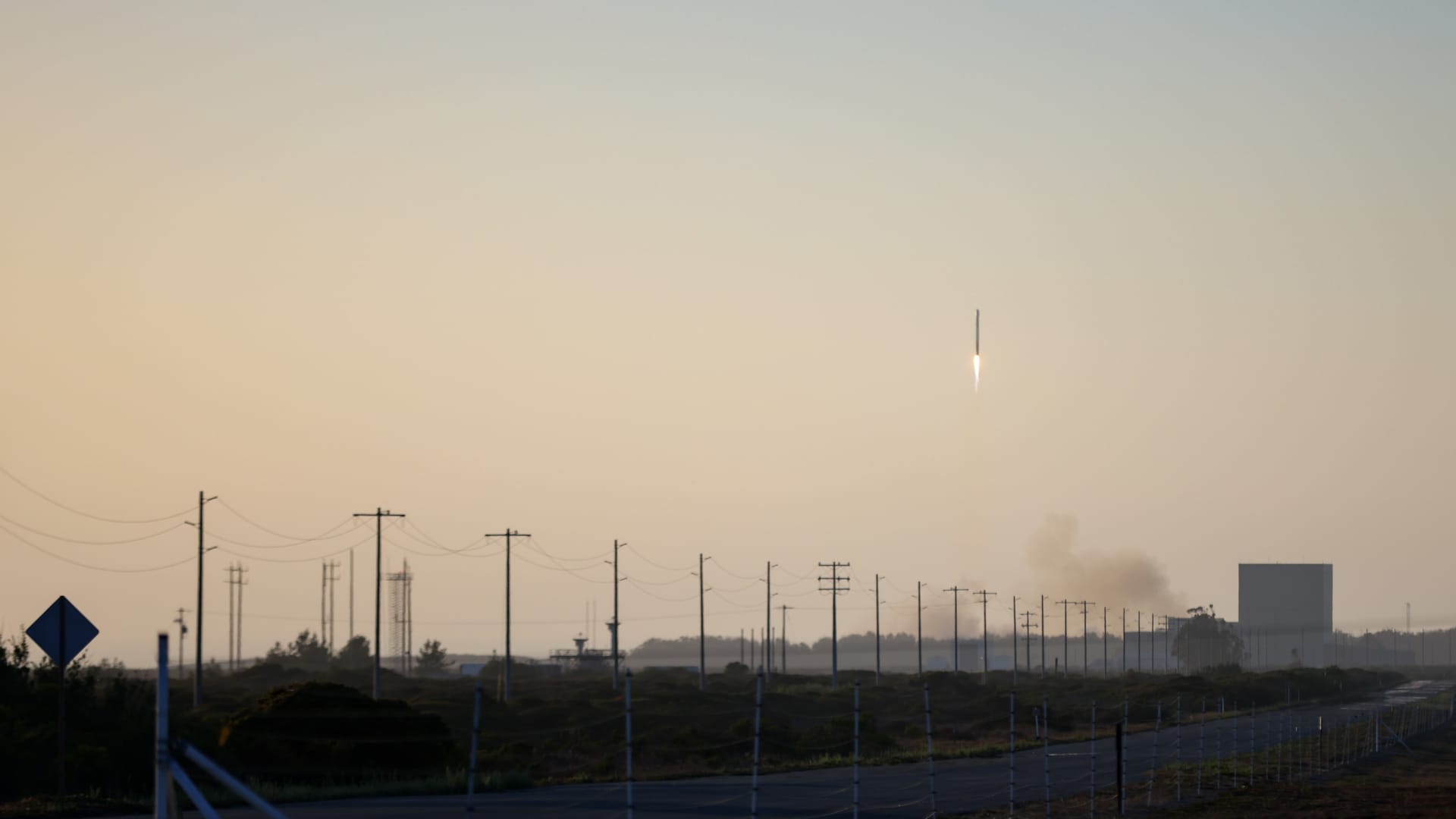 Firefly Aerospace's Alpha rocket accelerates away from SLC-2 at Vandenberg Space Force Base on September 2, 2021.