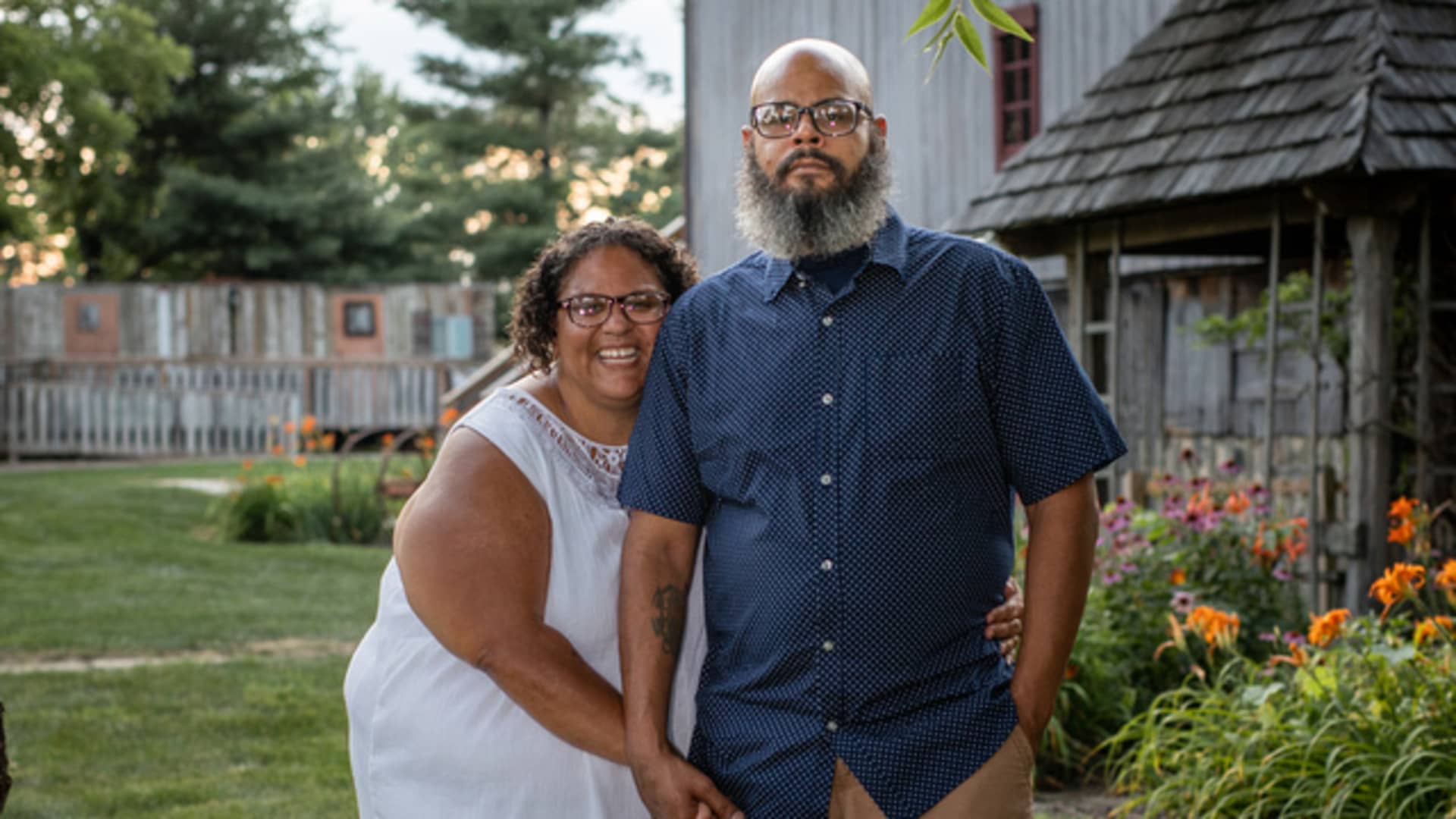 Chenon Hussey, left, and her husband are worried about providing for their family, including one child with special needs, once federal unemployment insurance benefits end.