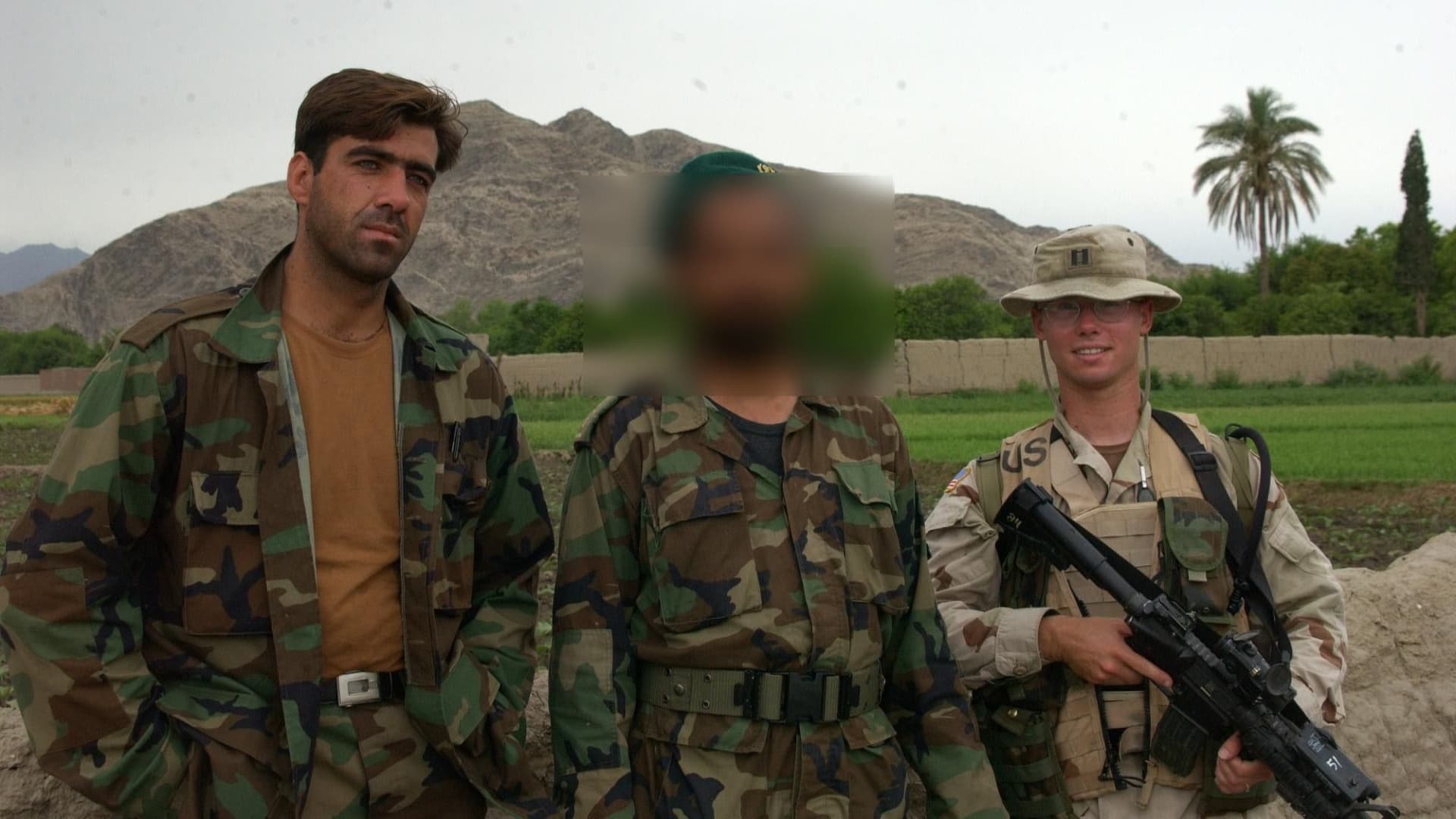 A 2004 photo of Antifullah Ahmadzai (left) and Mike Kuszpa (right) in Afghanistan.