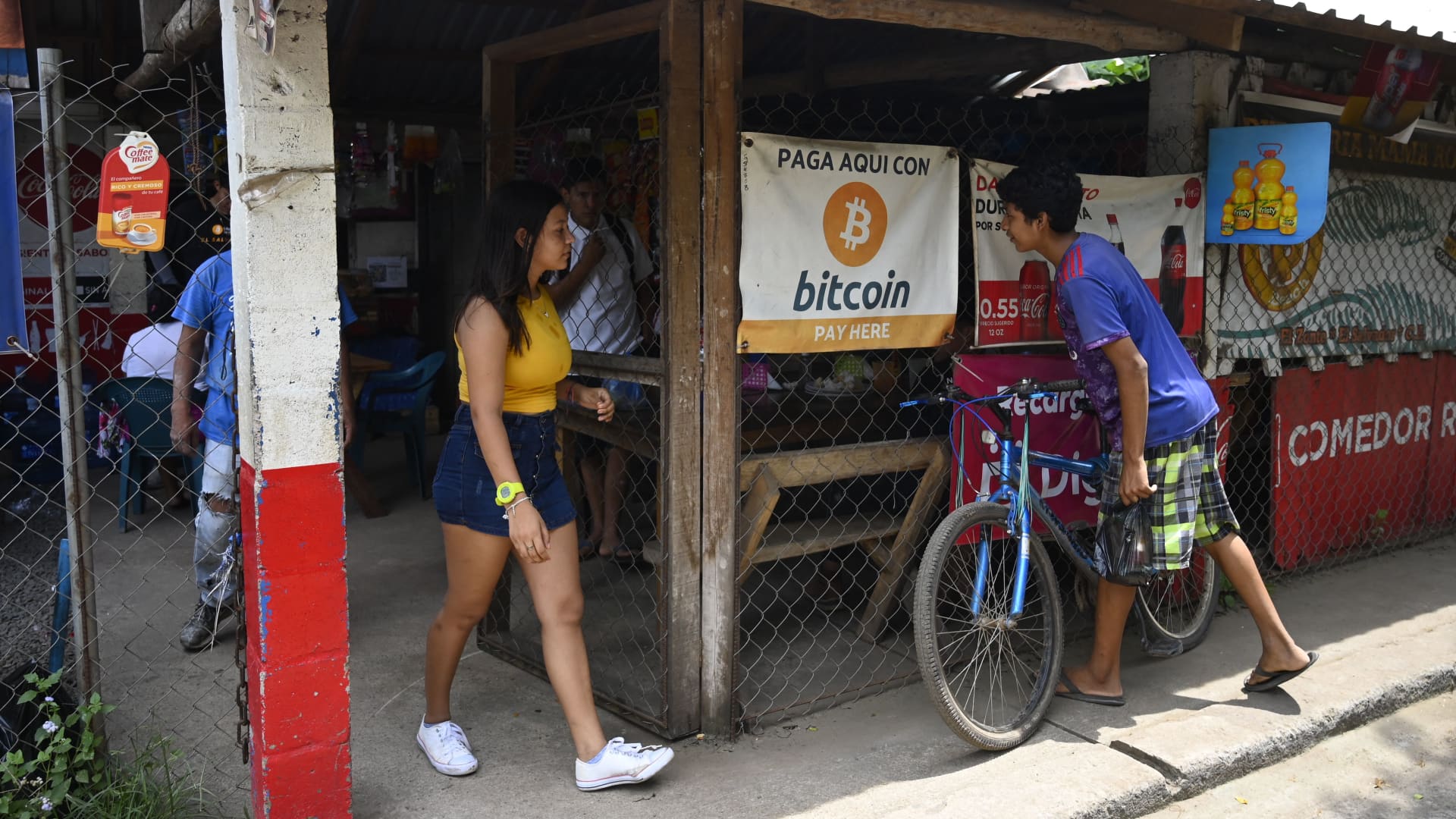 One of the many stores where bitcoin is accepted in El Zonte, El Salvador.
