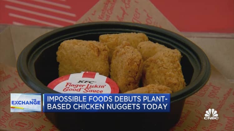 Impossible Foods' chicken nuggets roll out this month