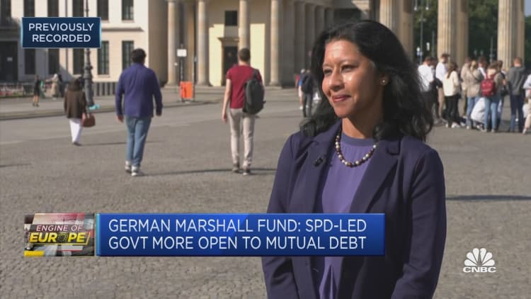 SPD-led government with Greens would 'be more open to mutual debt,' says German Marshall Fund