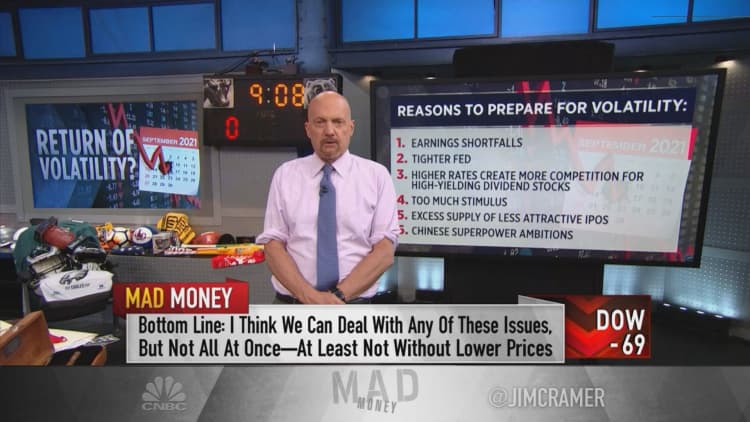 Here's why Jim Cramer is worried about the stock market in September