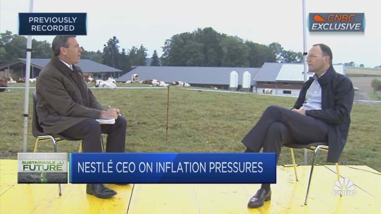 2021-22 will see 'significant inflation' due to supply shocks: Nestlé CEO