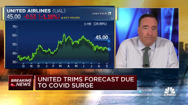 United Airlines trims forecast due to Covid case surge
