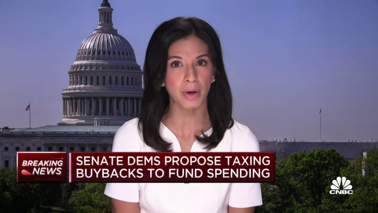 Senate Democrats propose taxing buybacks to fund spending