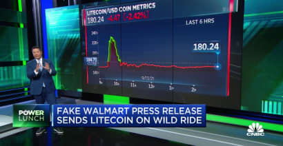 Phony Walmart press release sends litecoin higher