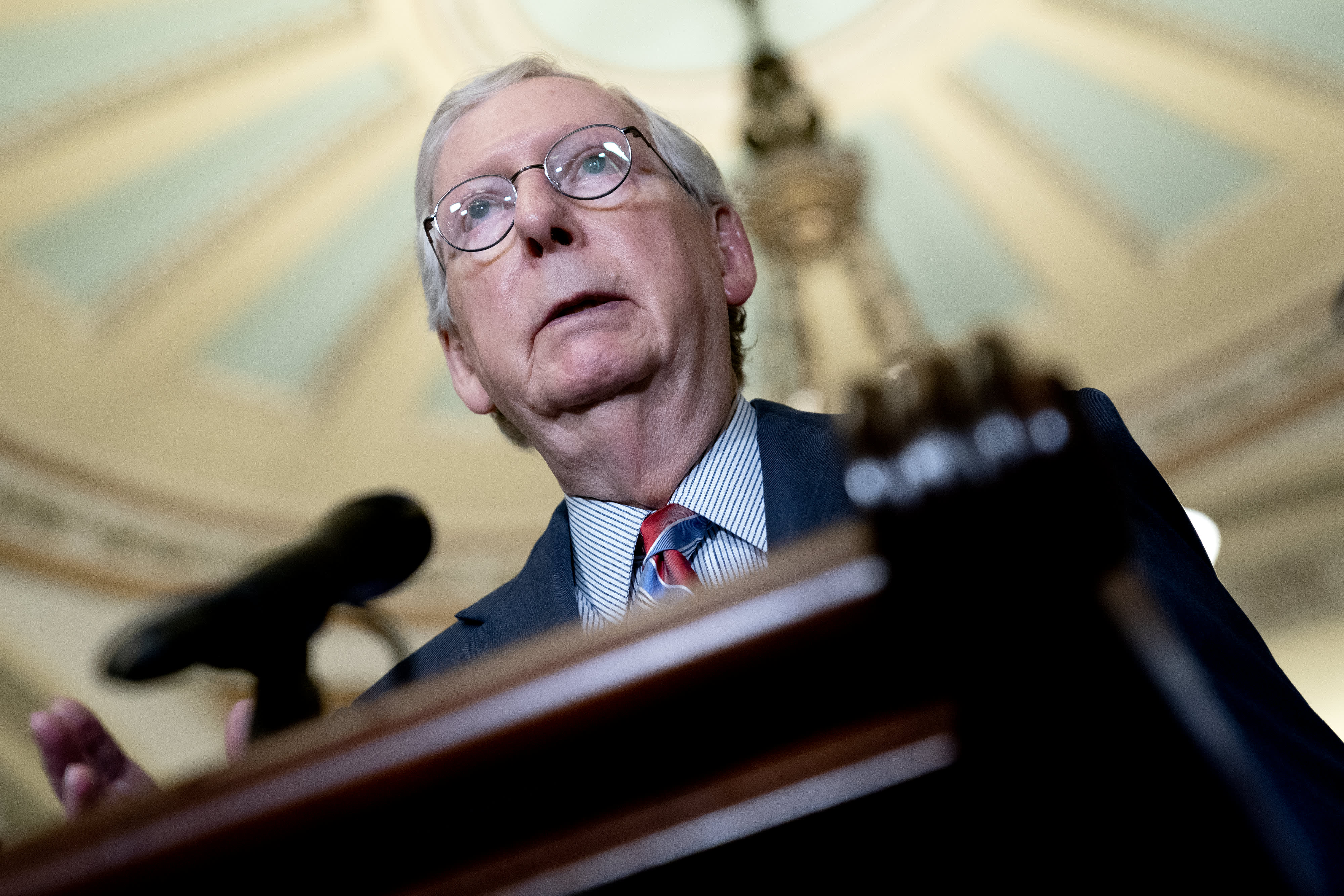 Senate GOP blocks bill that would fund government and suspend debt limit, as tim..