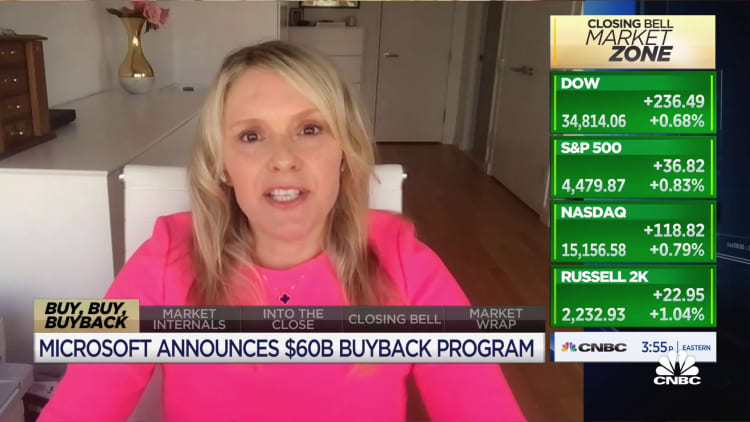 Microsoft announces $60 billion stock buyback program