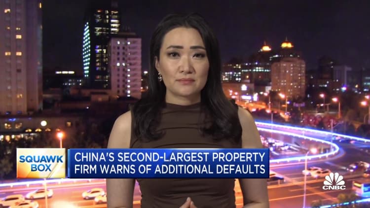 China's second-largest property firm warns of additional defaults