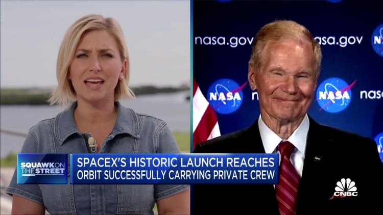 Nasa chief Bill Nelson reacts to historic all-civilian spaceflight from SpaceX
