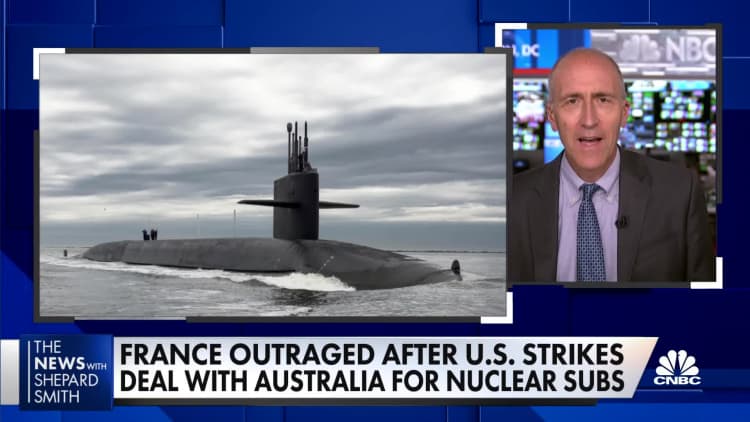 France angry after U.S. strikes deal with Australia for nuclear subs