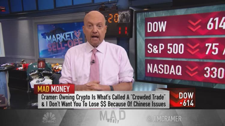 Jim Cramer explains why he believes investors should take some profits in crypto holdings