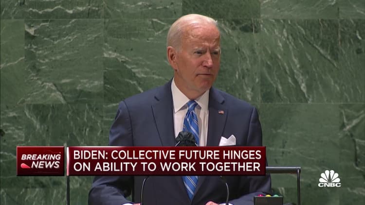President Biden: Bombs and bullets cannot defend against Covid-19