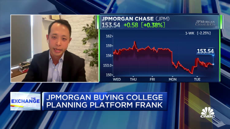 JPMorgan buys college financial planning platform, Frank