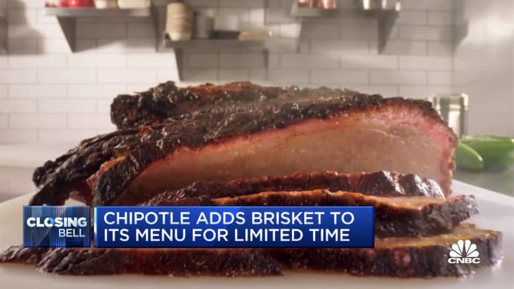 Chipotle debuts smoked brisket in select locations