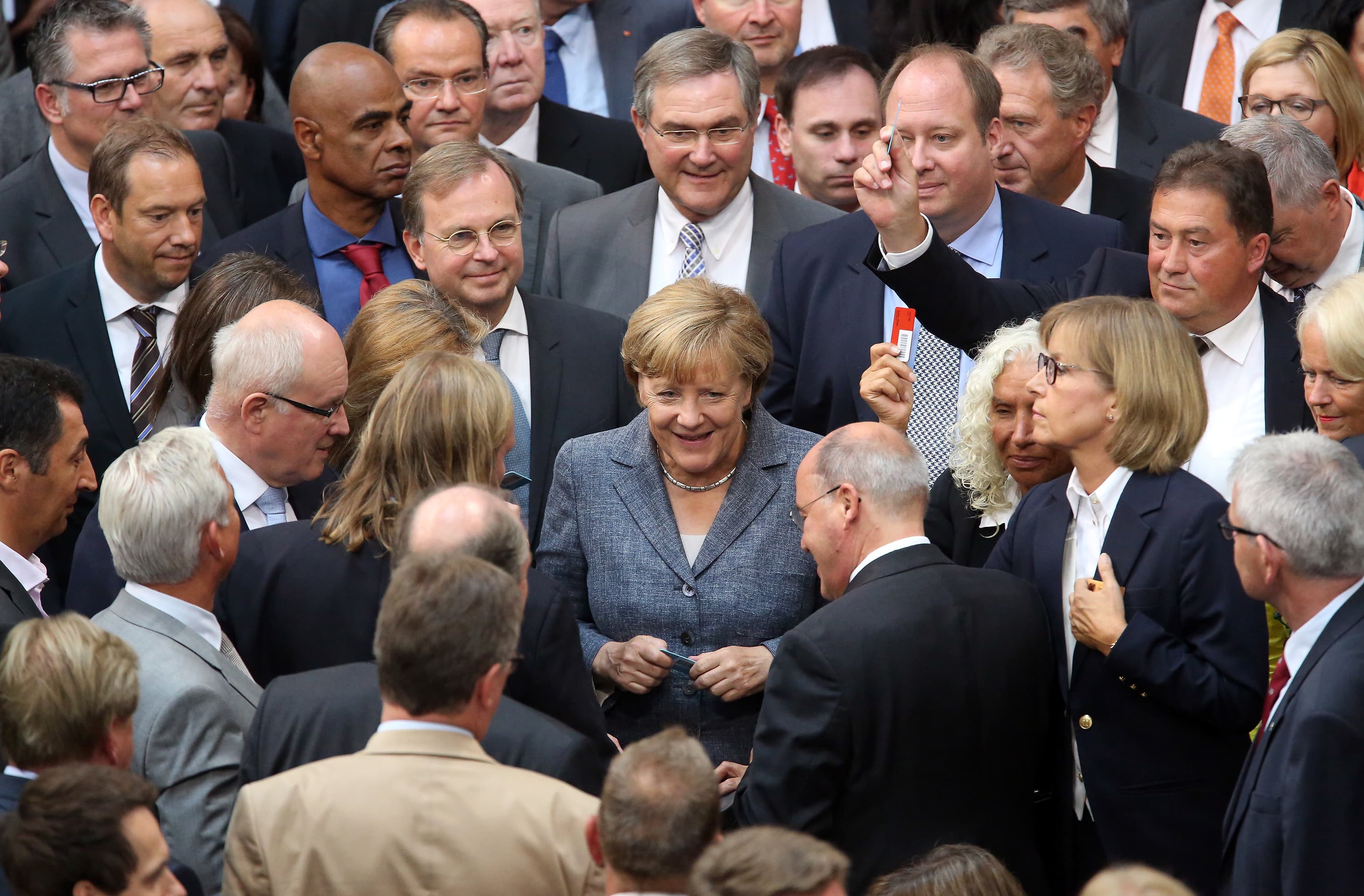 Angela Merkel aus Deutschland ist auf der ganzen Welt berühmt
