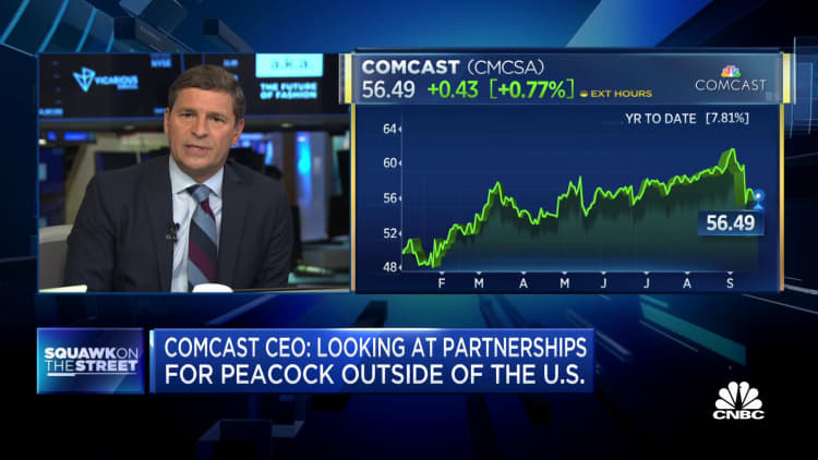 Comcast CEO: Looking at partnerships for Peacock outside of US