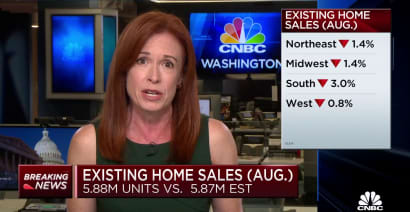 August existing home sales numbers down two percent from July