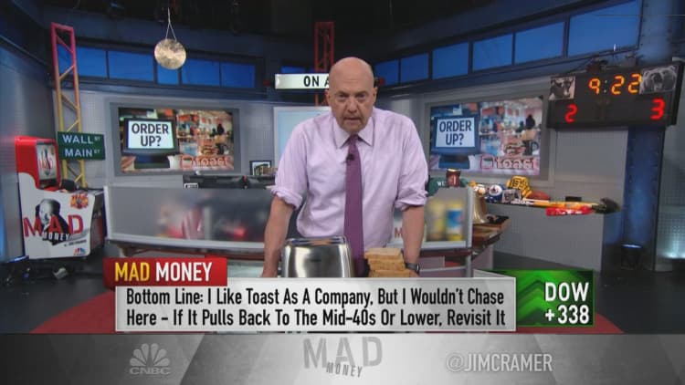 Jim Cramer says Toast is a good company, but its stock is too expensive right now to buy